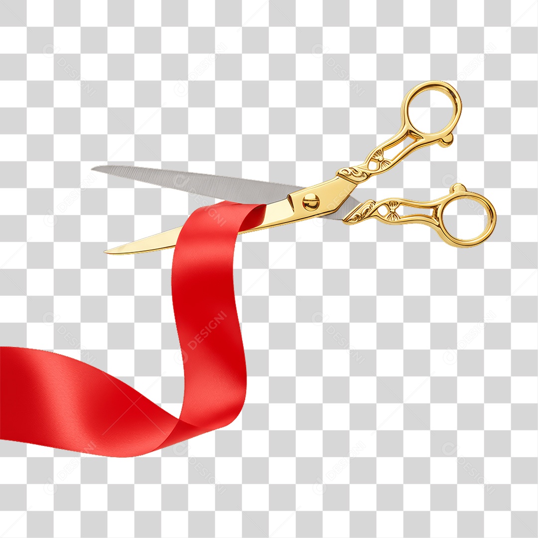 Fita Sendo Cortada PNG Transparente