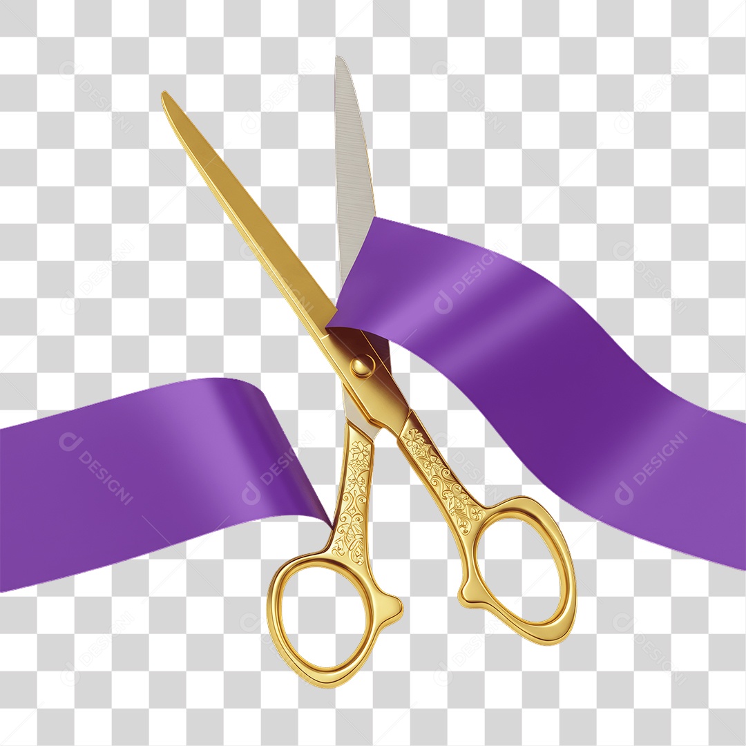 Fita Sendo Cortada PNG Transparente