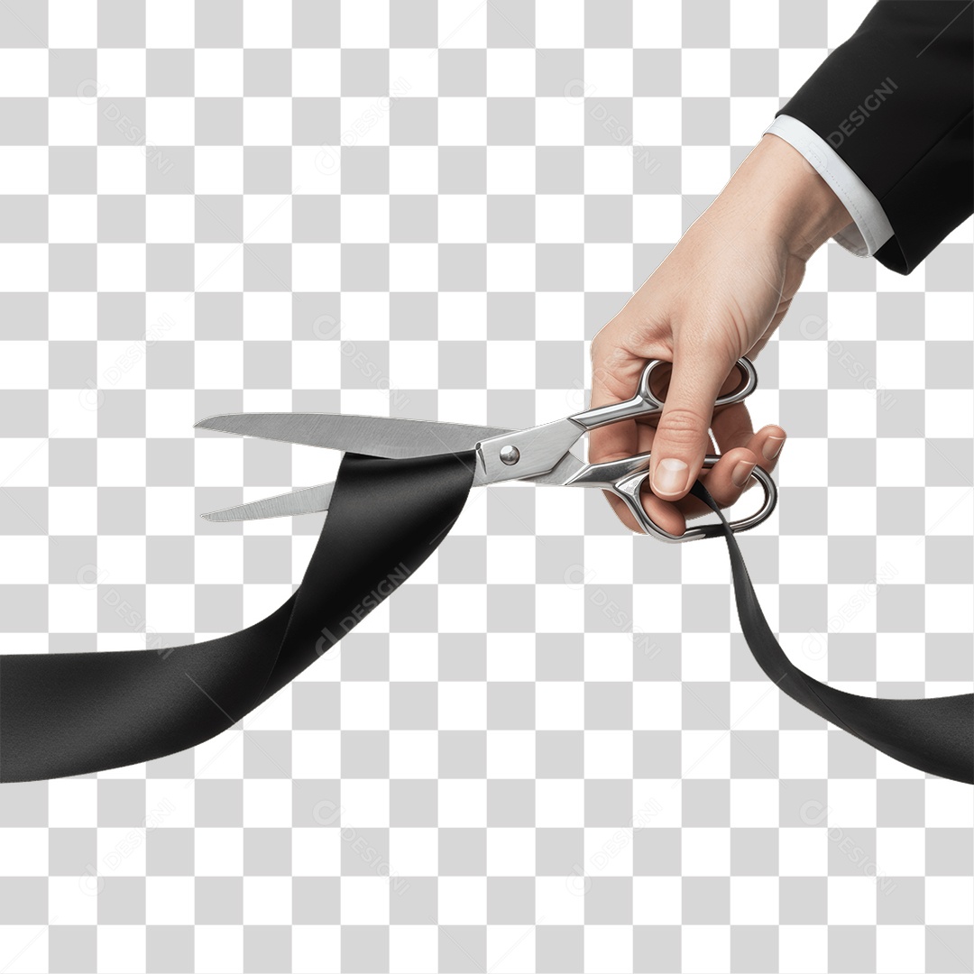 Fita Sendo Cortada PNG Transparente