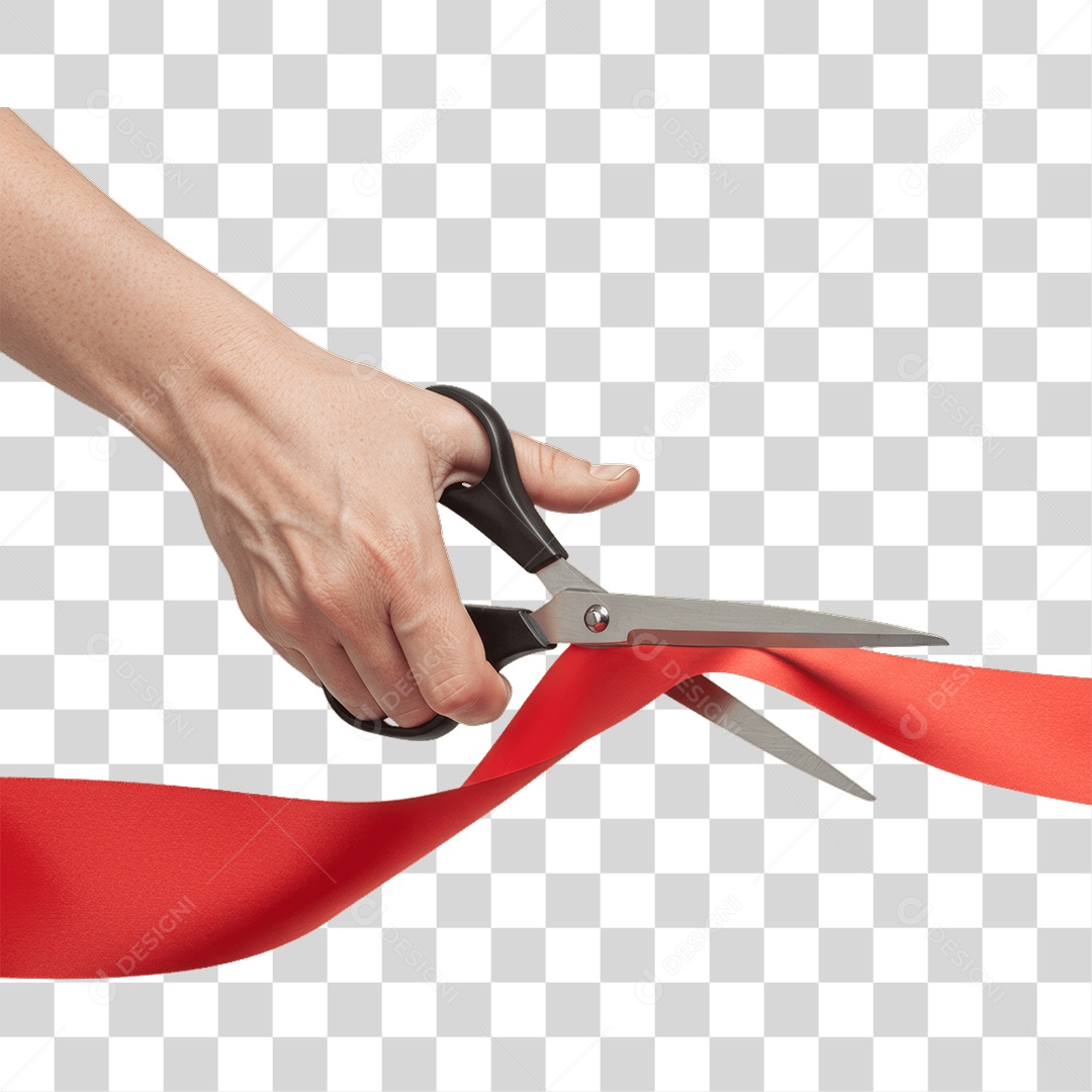 Fita Sendo Cortada PNG Transparente
