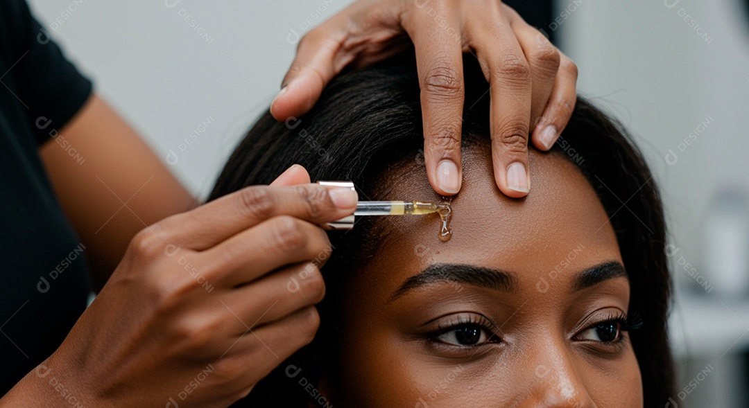 Mulher sobre clinica de estética fazendo sobrancelha