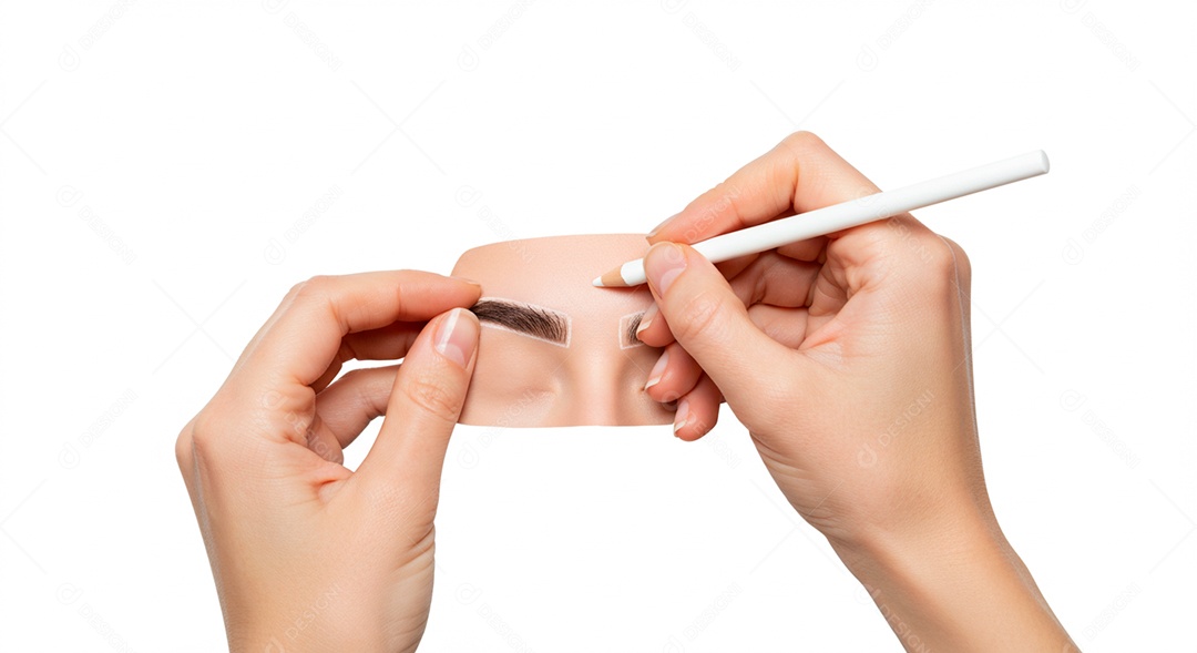 Mulher sobre clinica de estética fazendo sobrancelha