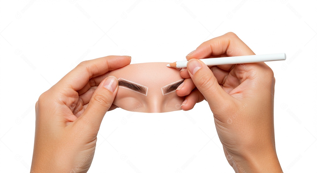 Mulher sobre clinica de estética fazendo sobrancelha