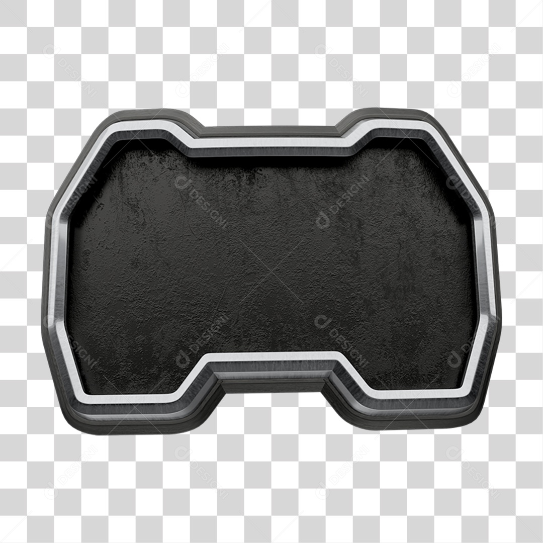 Elemento 3D Placa Escudo PNG Transparente