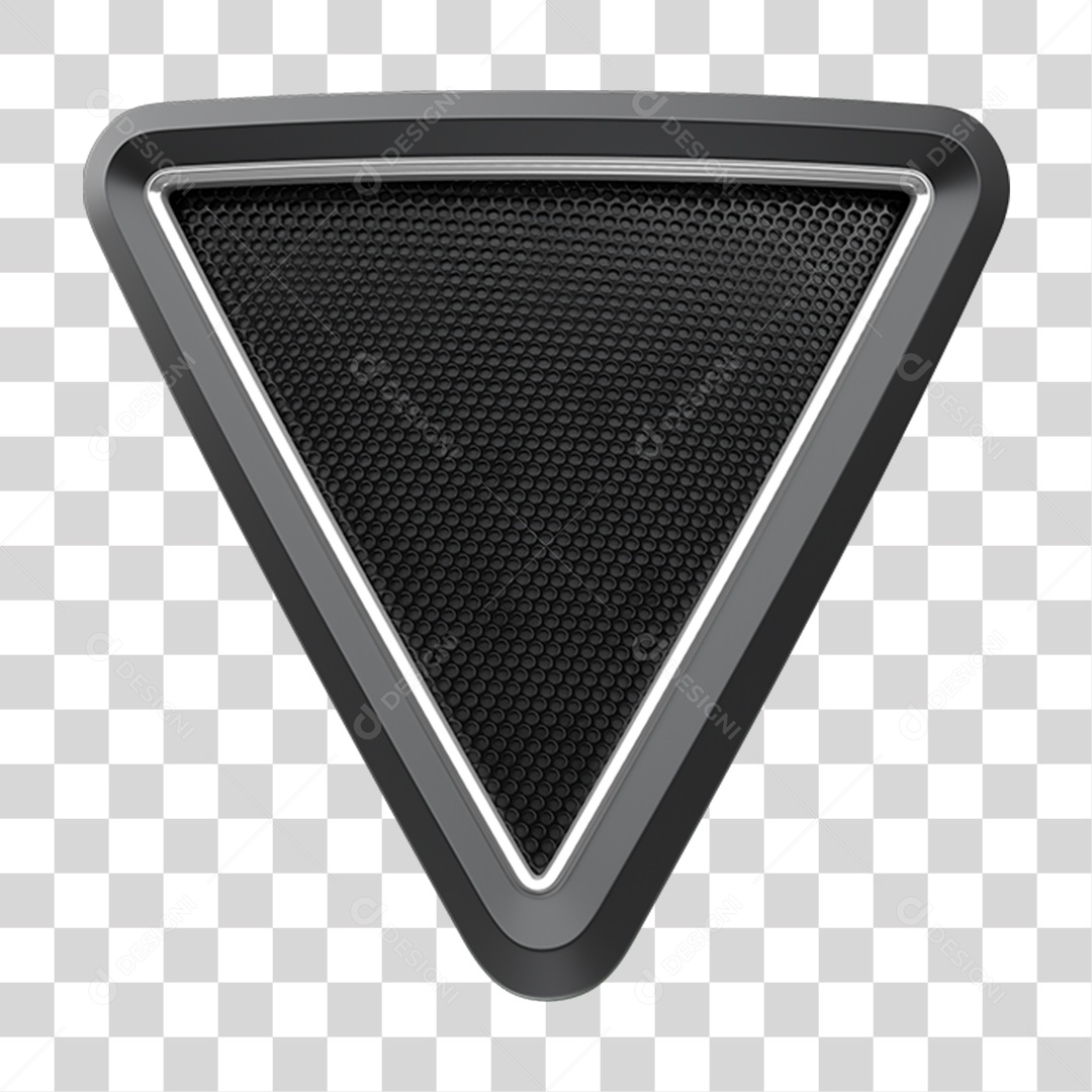 Elemento 3D Placa Escudo PNG Transparente