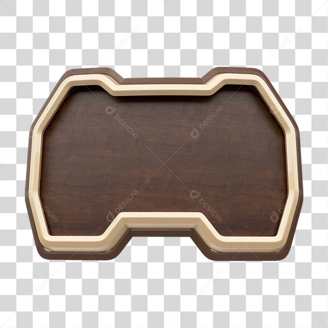 Elemento 3D Placa Escudo PNG Transparente