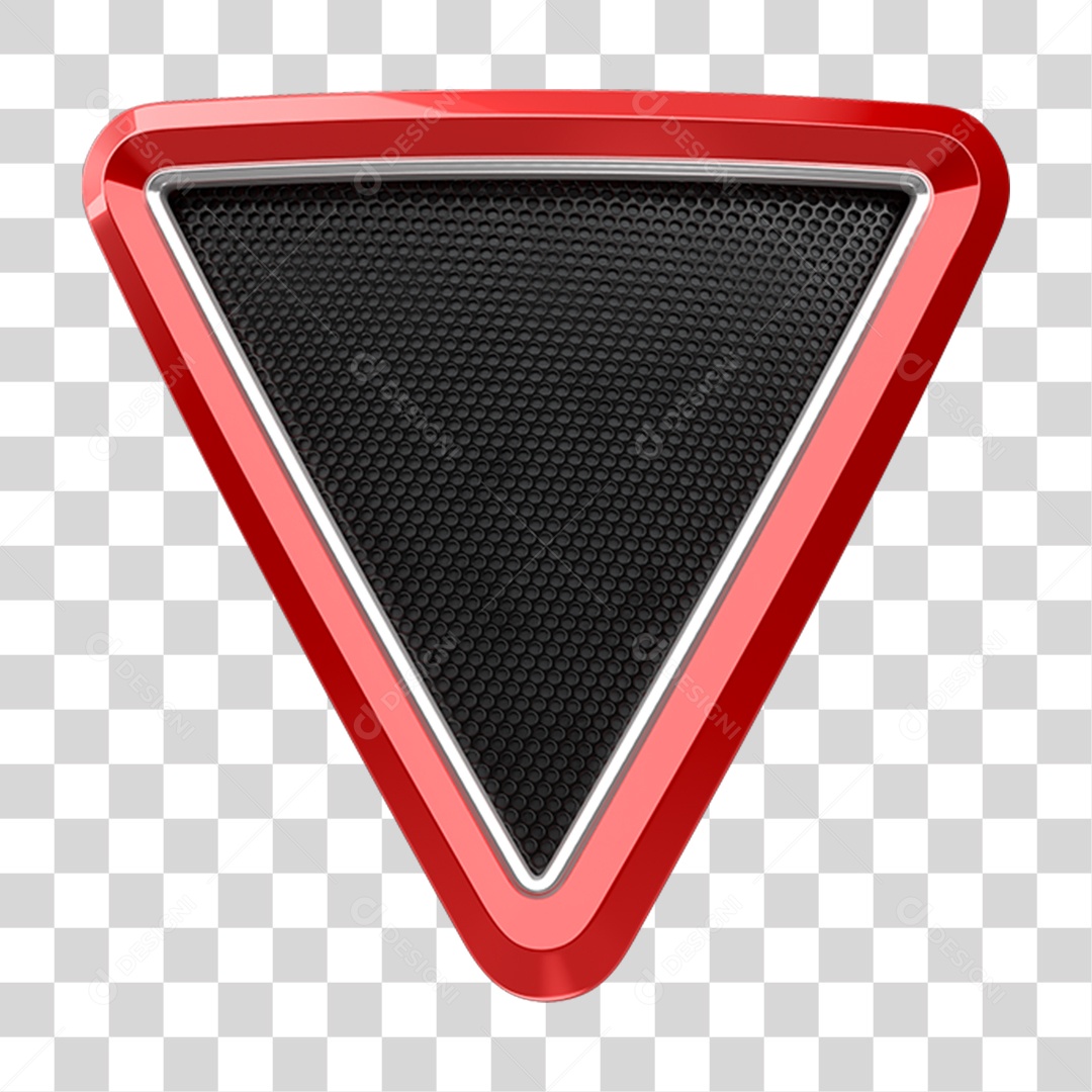 Elemento 3D Placa Escudo PNG Transparente