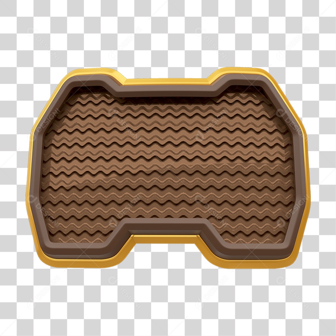 Elemento 3D Placa Escudo PNG Transparente