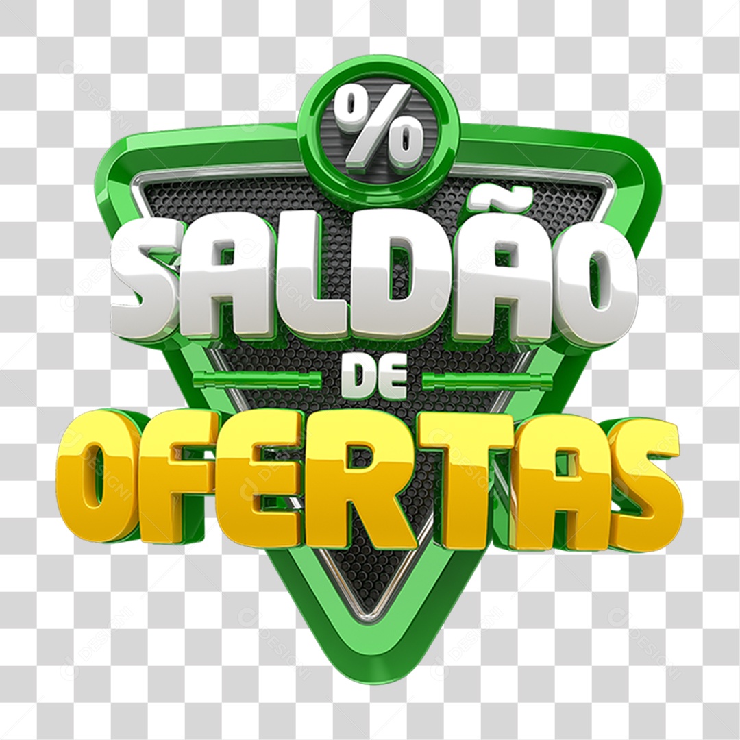Selo 3D Saldão de Ofertas PNG Transparente