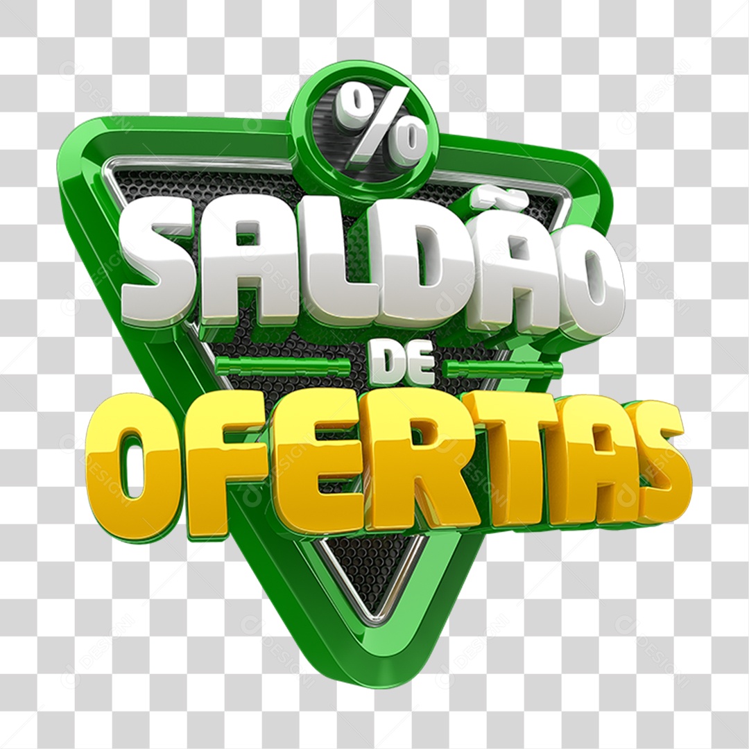 Selo 3D Saldão de Ofertas PNG Transparente