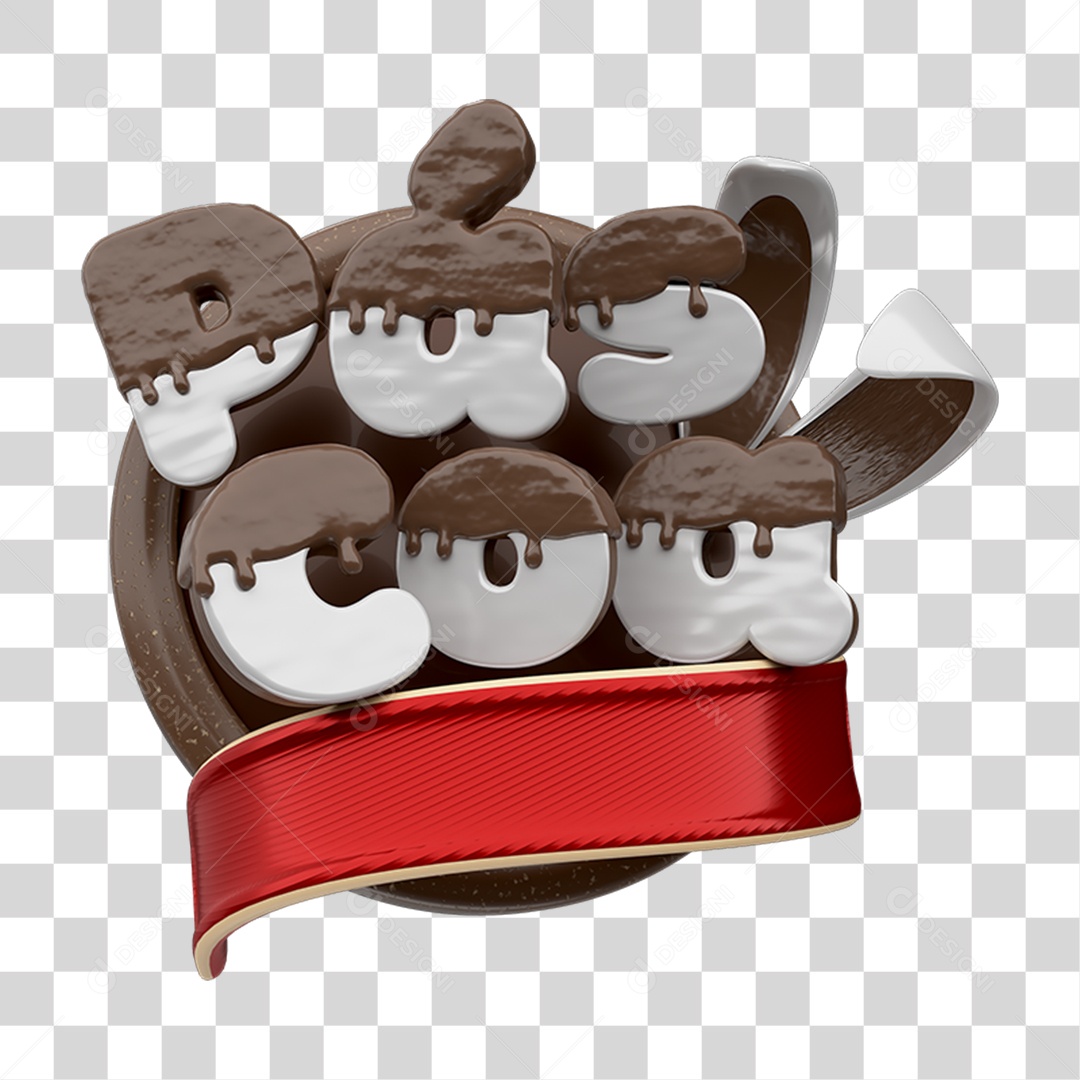 Selo 3D Páscoa PNG Transparente