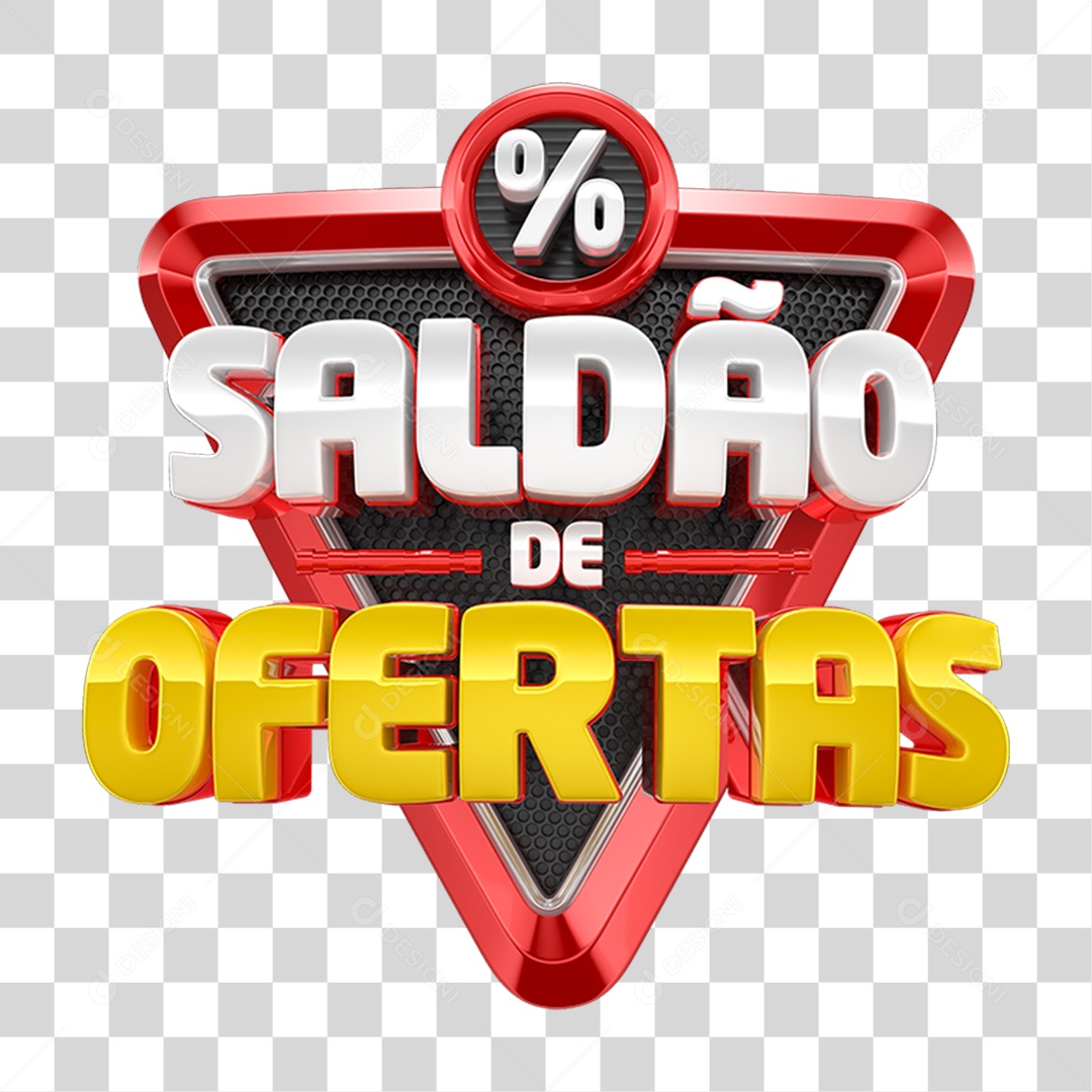 Selo 3D Saldão de Ofertas PNG Transparente