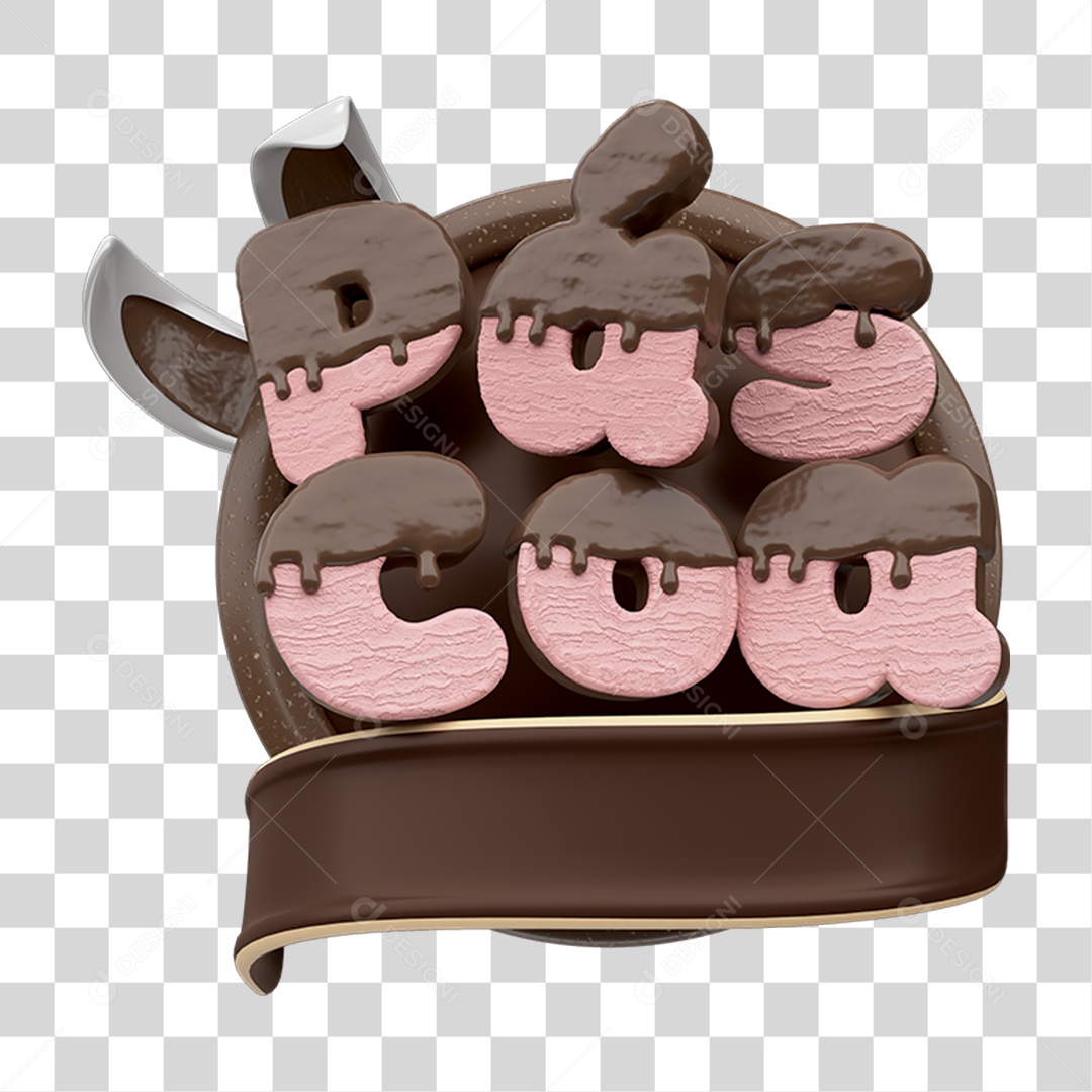 Selo 3D Páscoa PNG Transparente