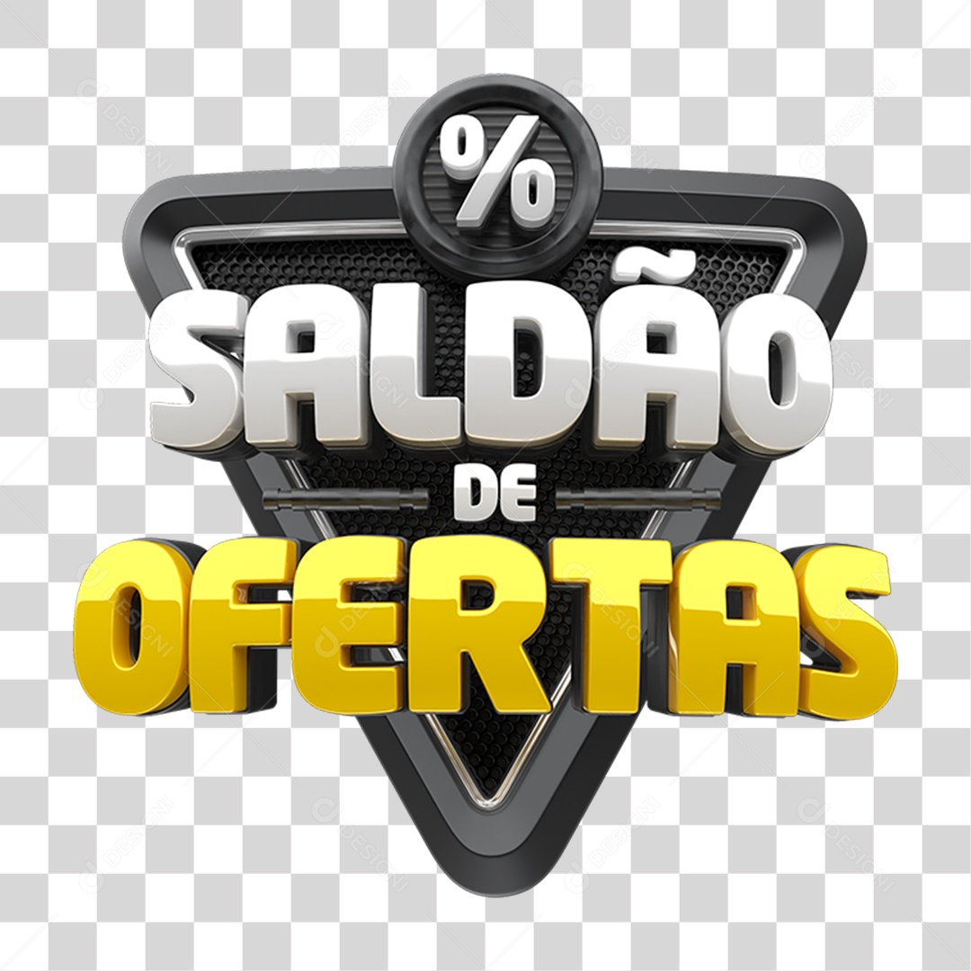 Selo 3D Saldão de Ofertas PNG Transparente
