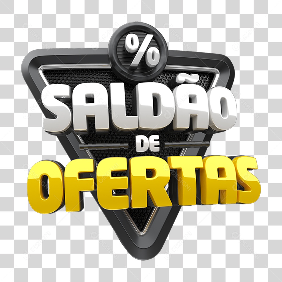 Selo 3D Saldão de Ofertas PNG Transparente