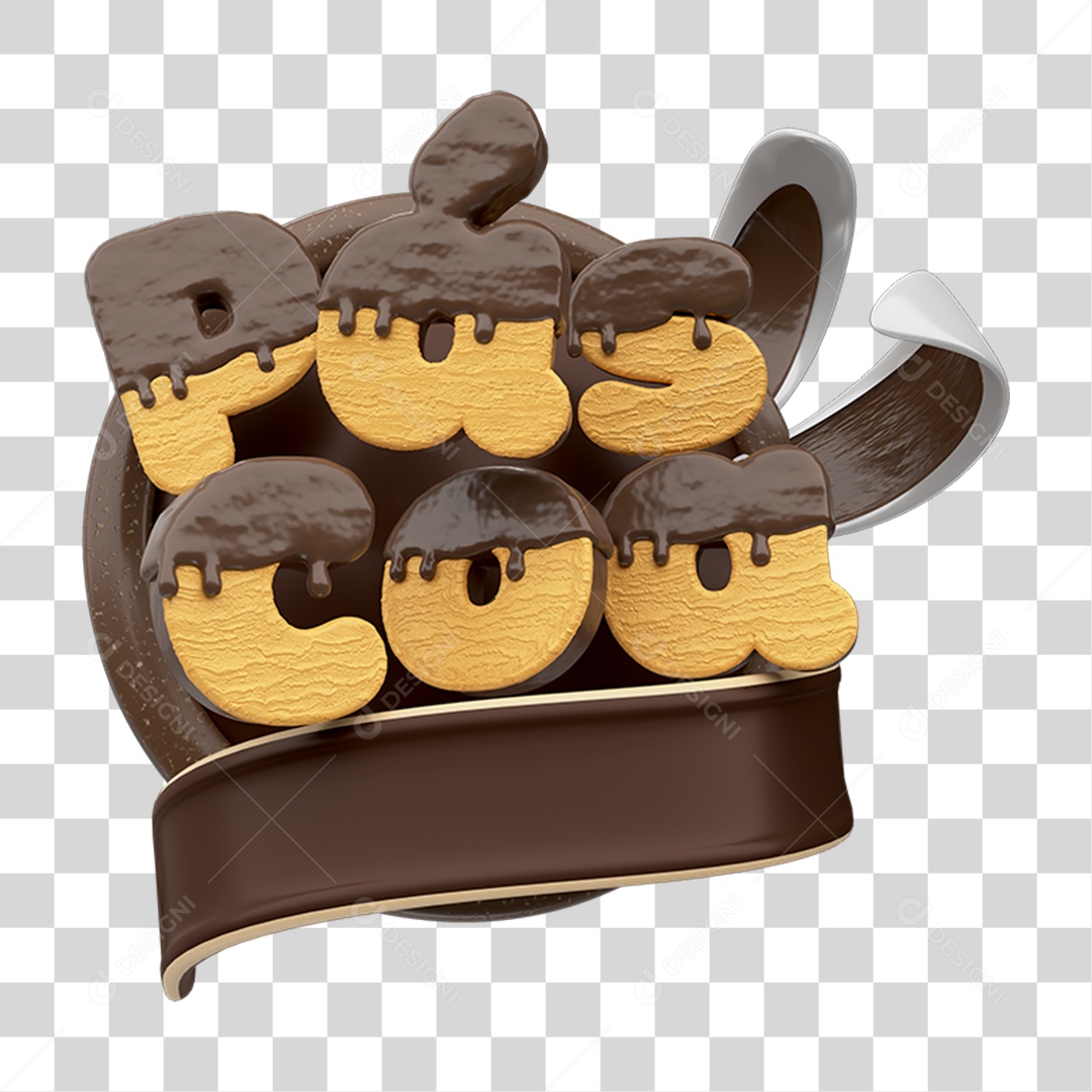 Selo 3D Páscoa Chocolate Doce PNG Transparente