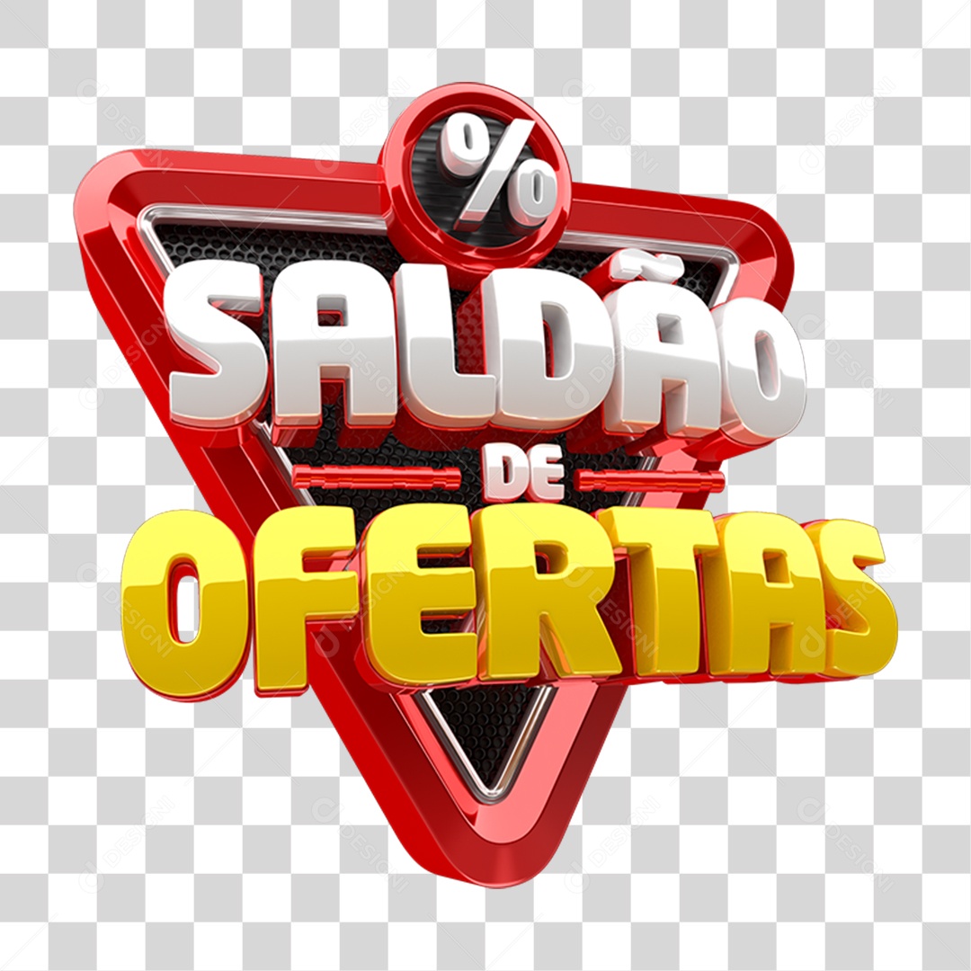 Selo 3D Saldão de Ofertas PNG Transparente