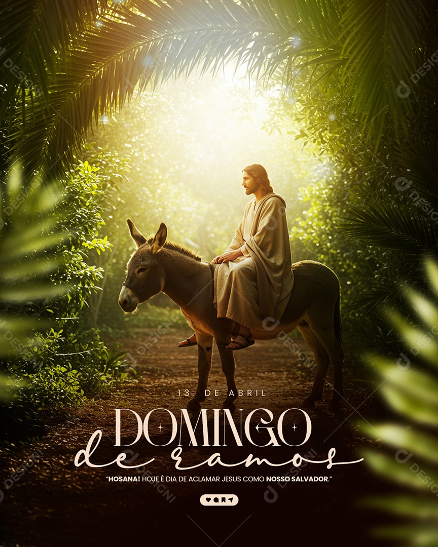 Domingo de Ramos 13 de Abril Social Media PSD Editável