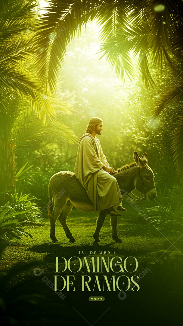 Story Domingo de Ramos 13 de Abril Social Media PSD Editável