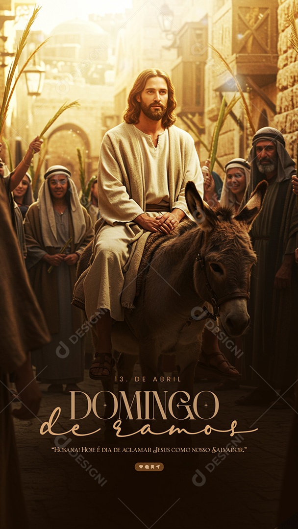 Story Domingo de Ramos 13 de Abril Social Media PSD Editável