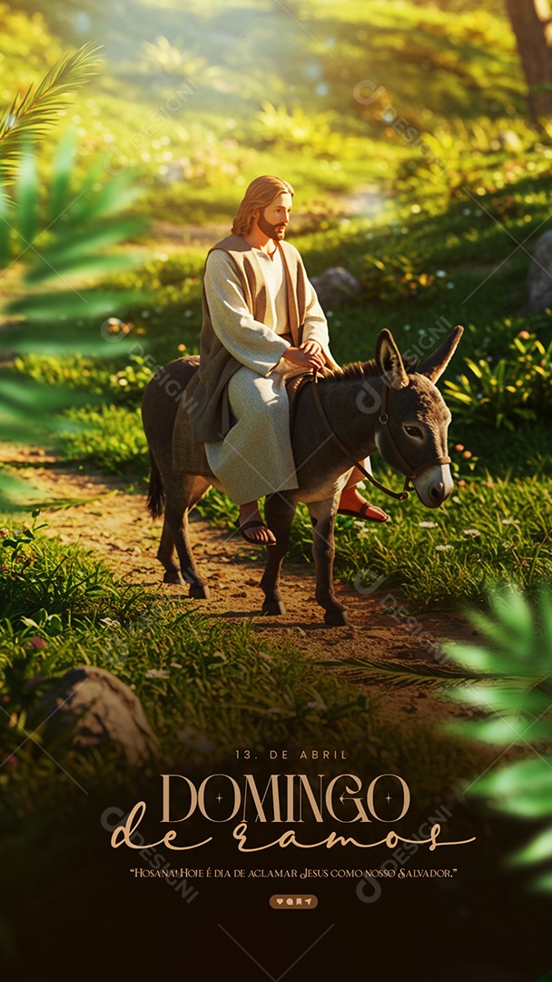 Story Domingo de Ramos 13 de Abril Social Media PSD Editável