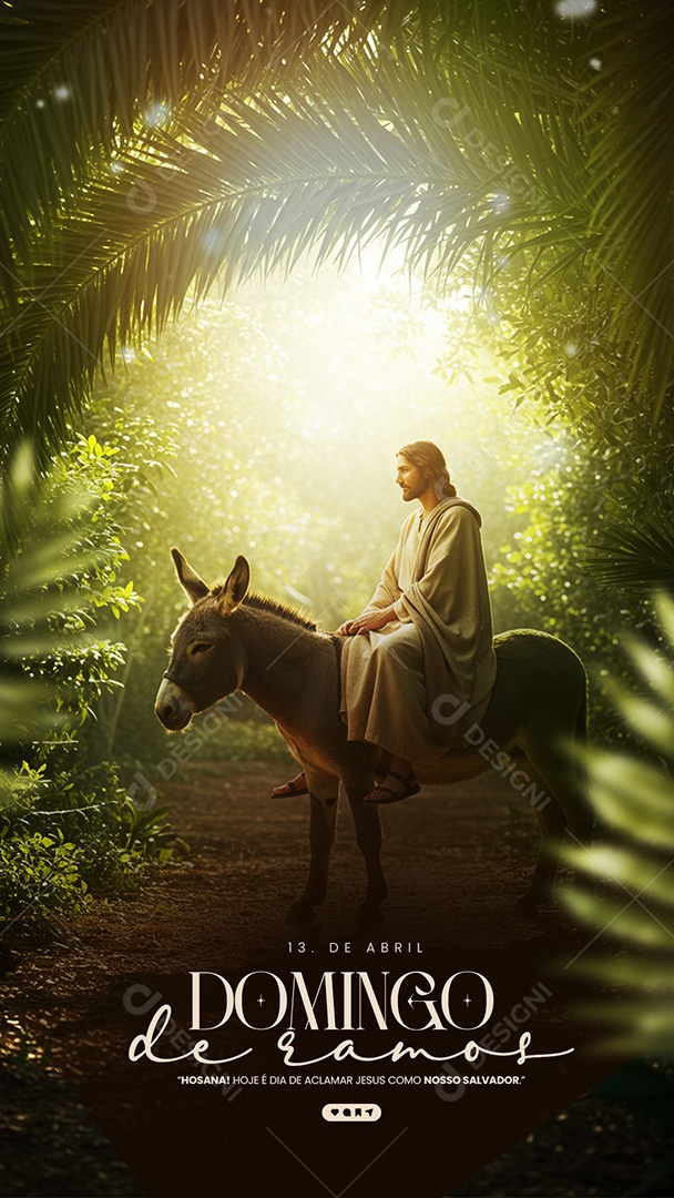 Story Domingo de Ramos 13 de Abril Social Media PSD Editável