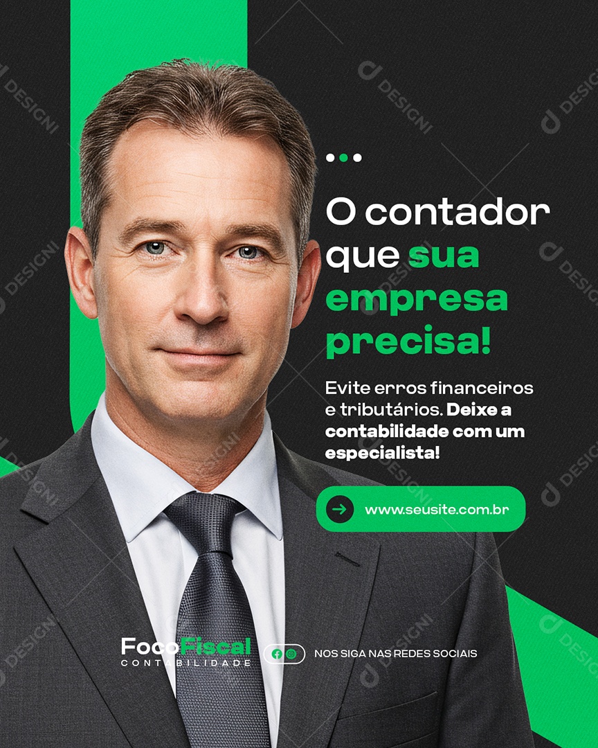 Contabilidade O Contador Que sua Empresa Precisa Social Media PSD Editável