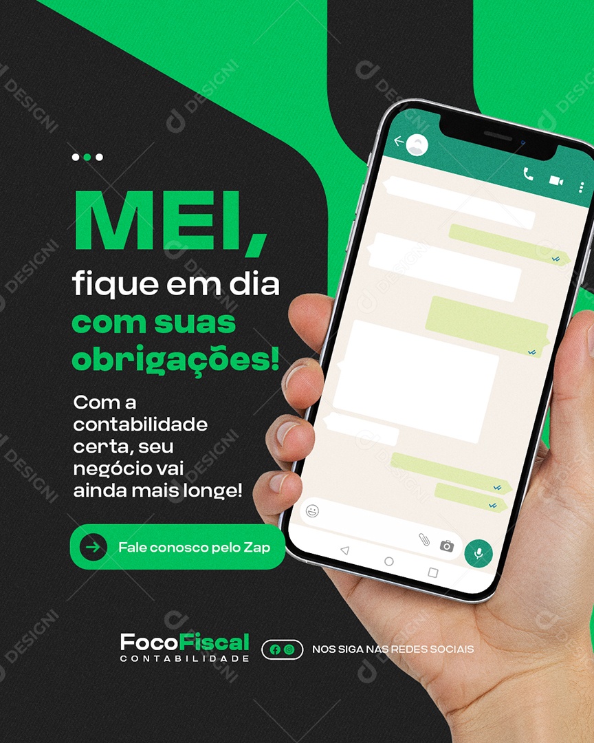 Contabilidade MEI Fique em Dia com Suas Obrigações Social Media PSD Editável
