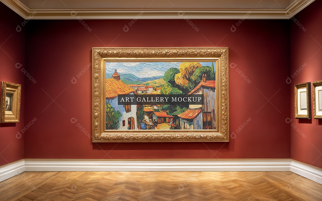 Mockup Galeria de Arte PSD Editável