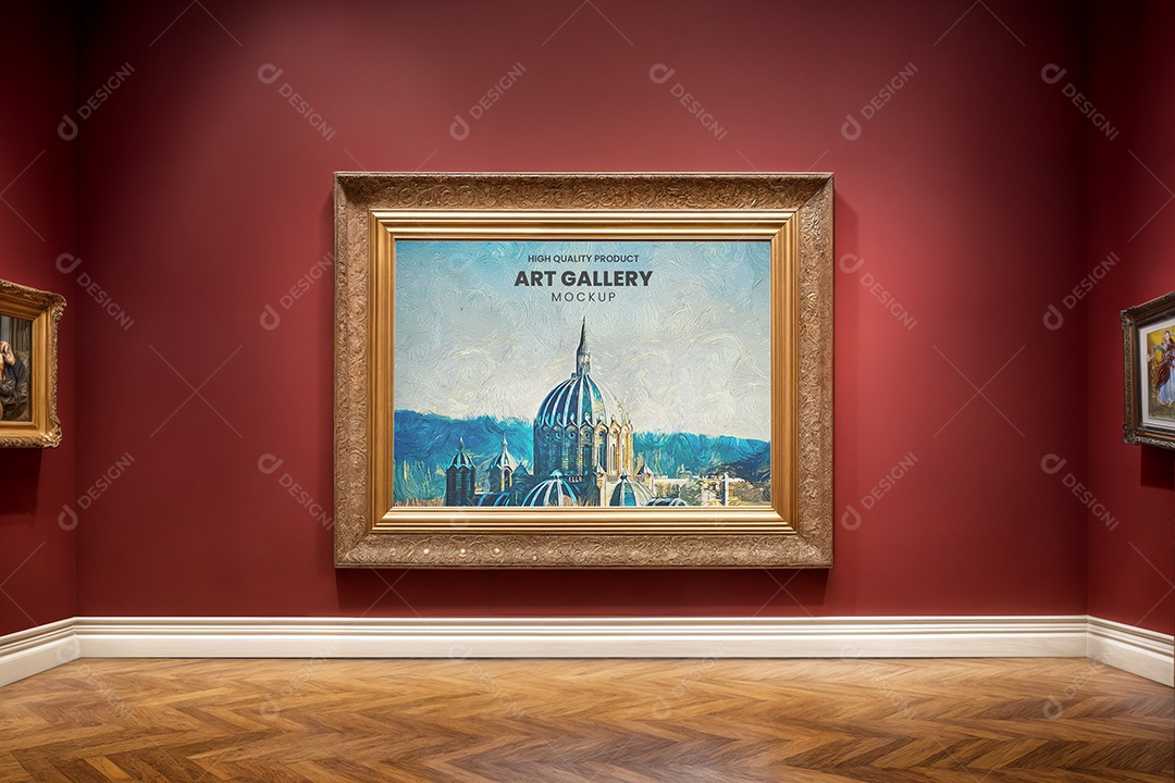 Mockup Galeria de Arte PSD Editável