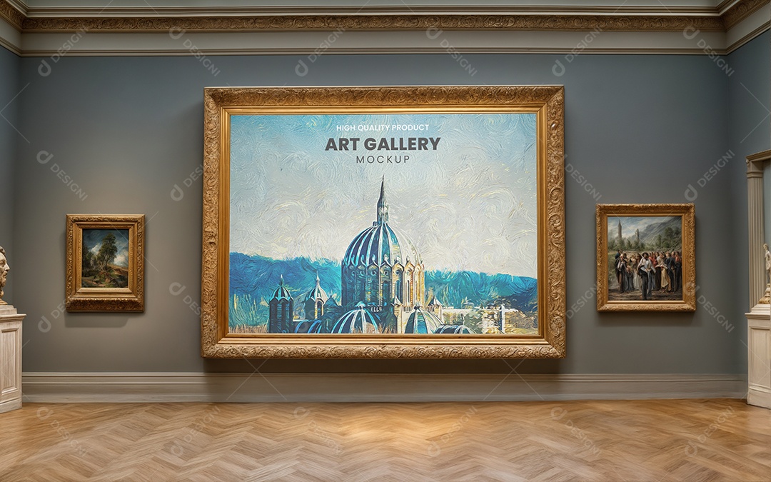 Mockup Galeria de Arte PSD Editável