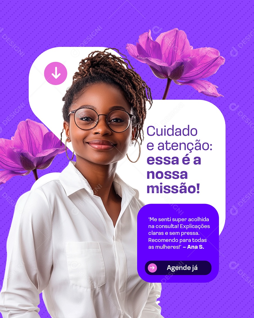 Ginecologista Cuidado e Atenção Social Media PSD Editável