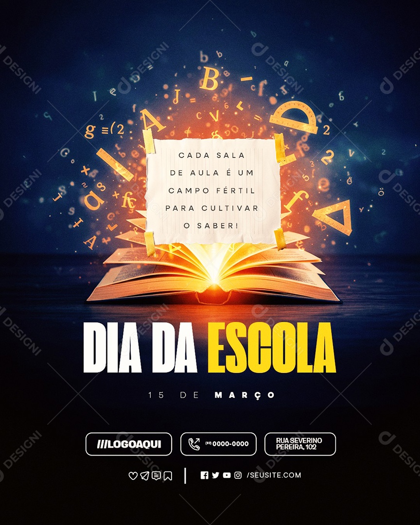 Dia da Escola 15 de Março Social Media PSD Editável