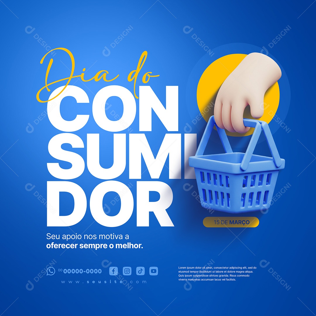 Dia Do Consumidor 15 de Março Social Media PSD Editável