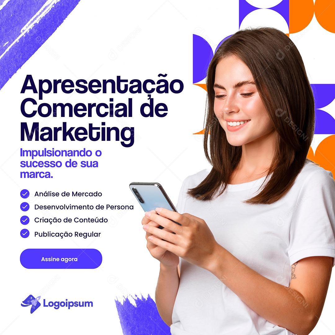 Feed Agência de Marketing Apresentação Comercial Social Media PSD Editável