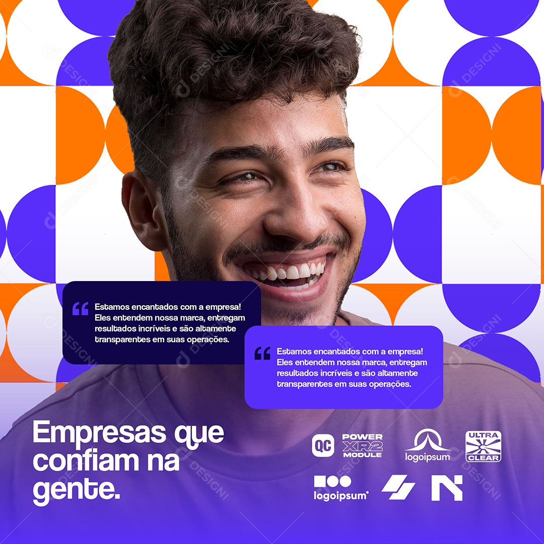 Feed Agência de Marketing Empresas que Confiam na Gente Social Media PSD Editável