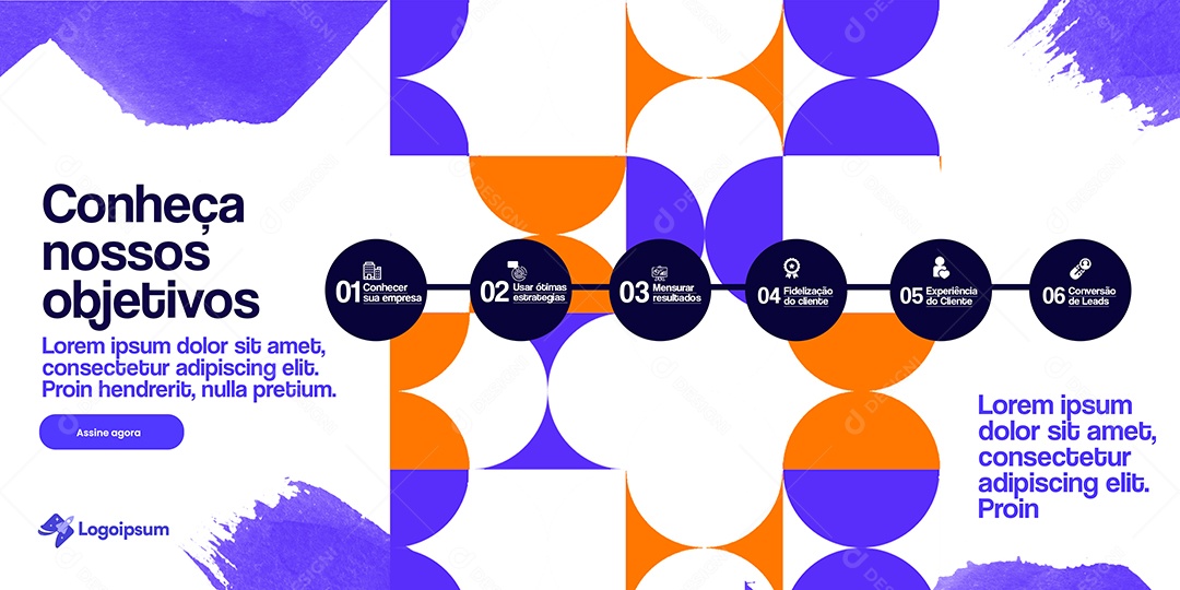 Agência de Marketing Conheça Nossos Objetivos Social Media PSD Editável