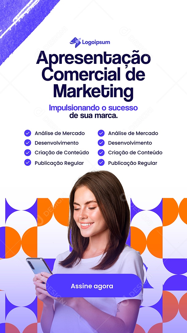 Story Agência de Marketing Apresentação Comercial Social Media PSD Editável