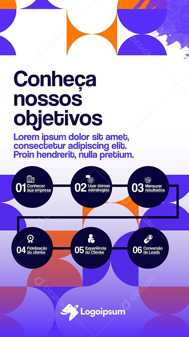 Story Agência de Marketing Conheça Nossos Objetivos Social Media PSD Editável