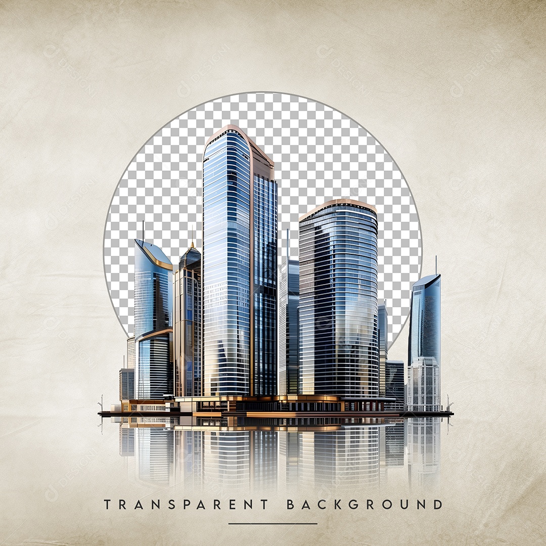 Elemento 3D Prédio Para Composição PSD