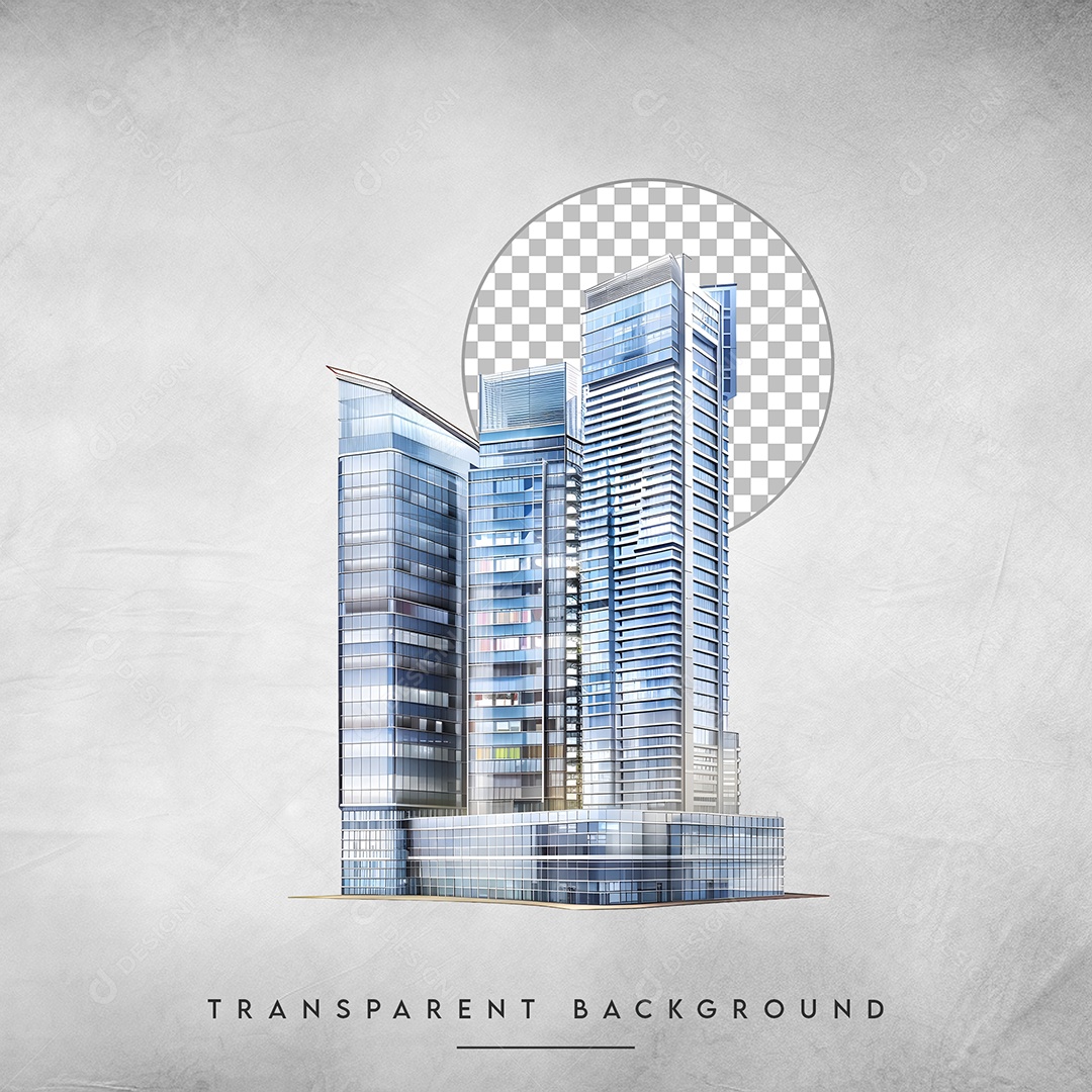 Elemento 3D Prédio Para Composição PSD