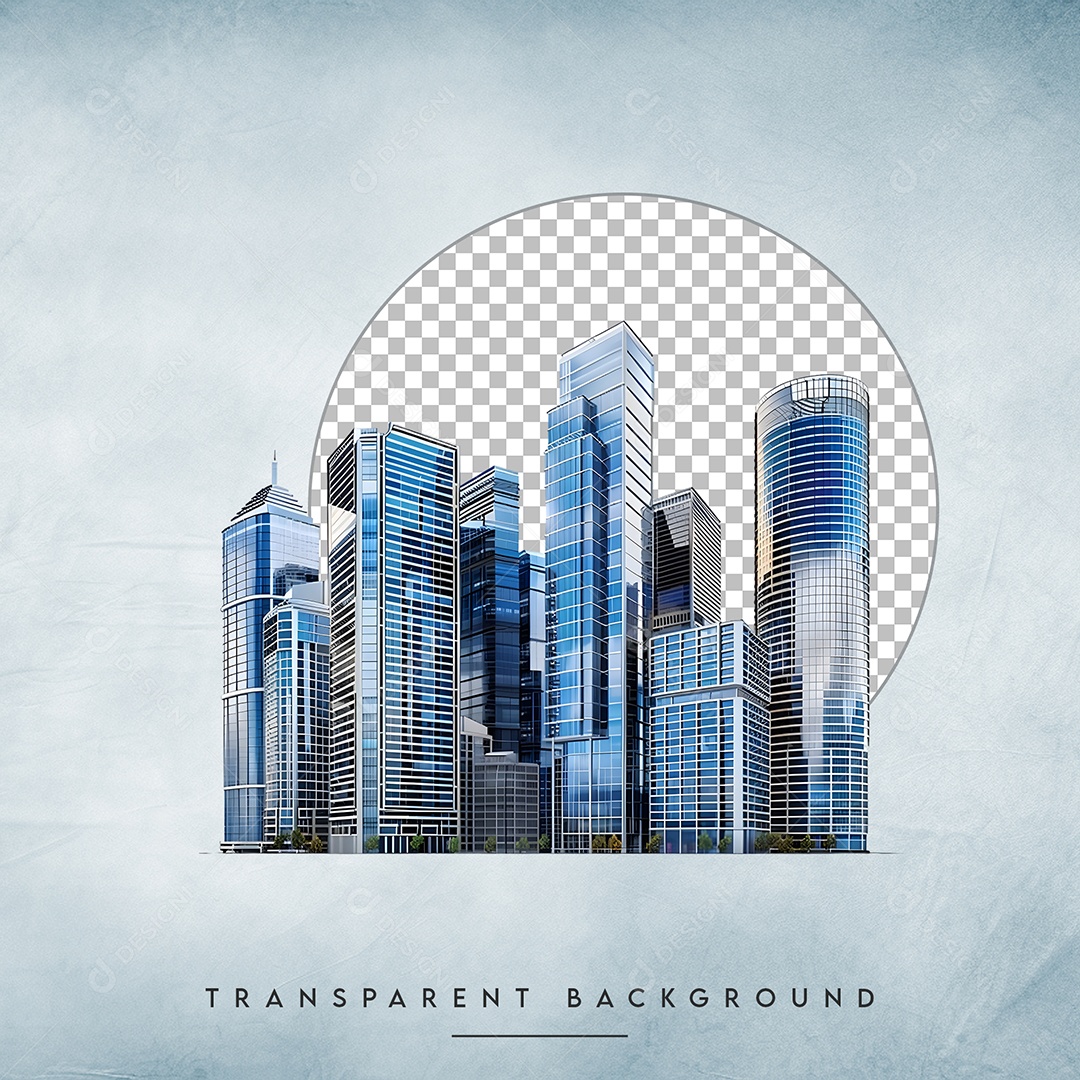 Elemento 3D Prédio Para Composição PSD