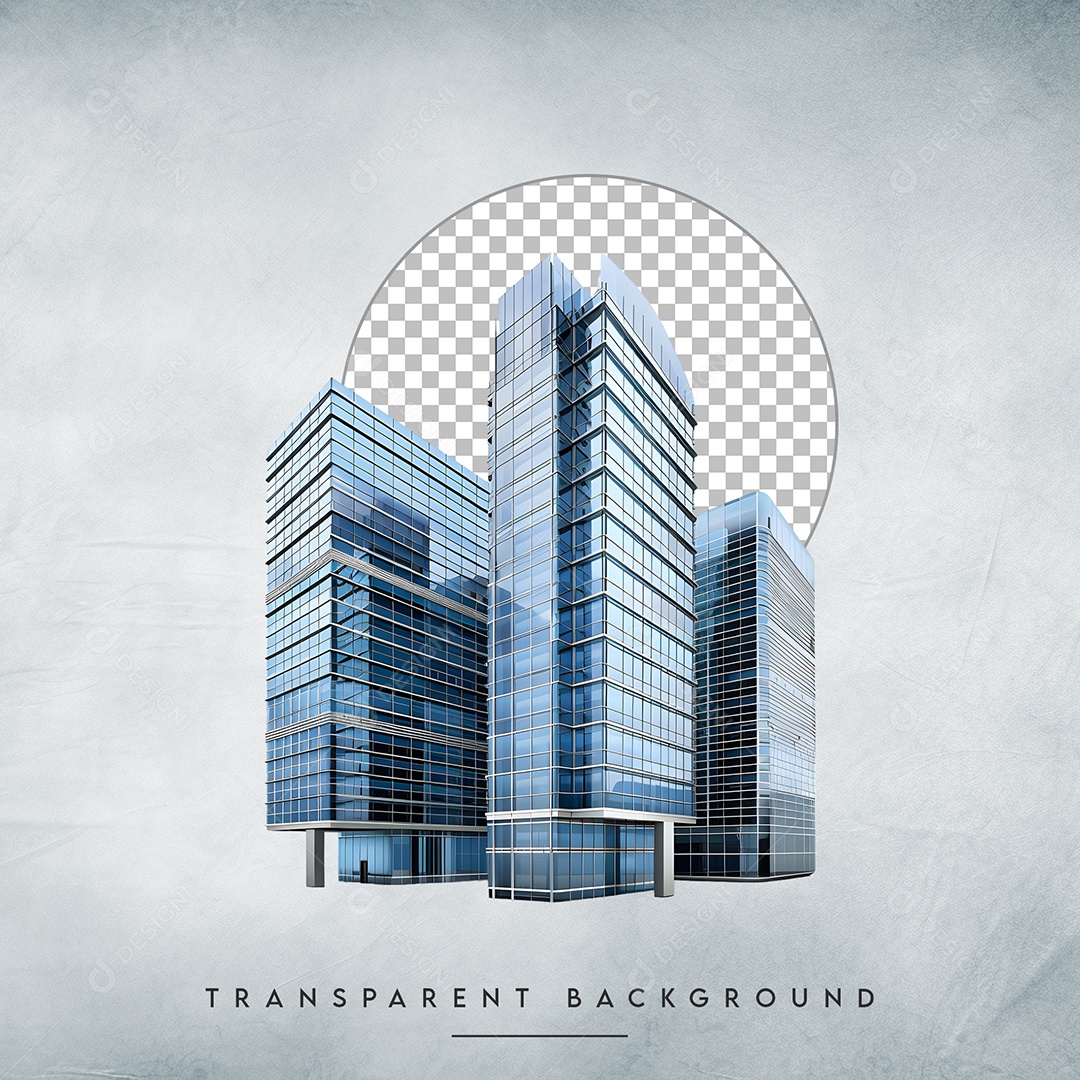 Elemento 3D Prédio Para Composição PSD