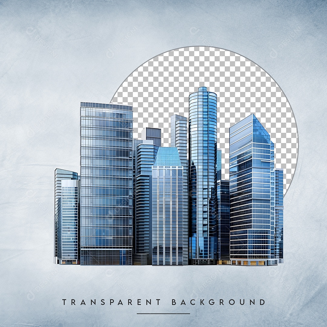 Elemento 3D Prédio Para Composição PSD