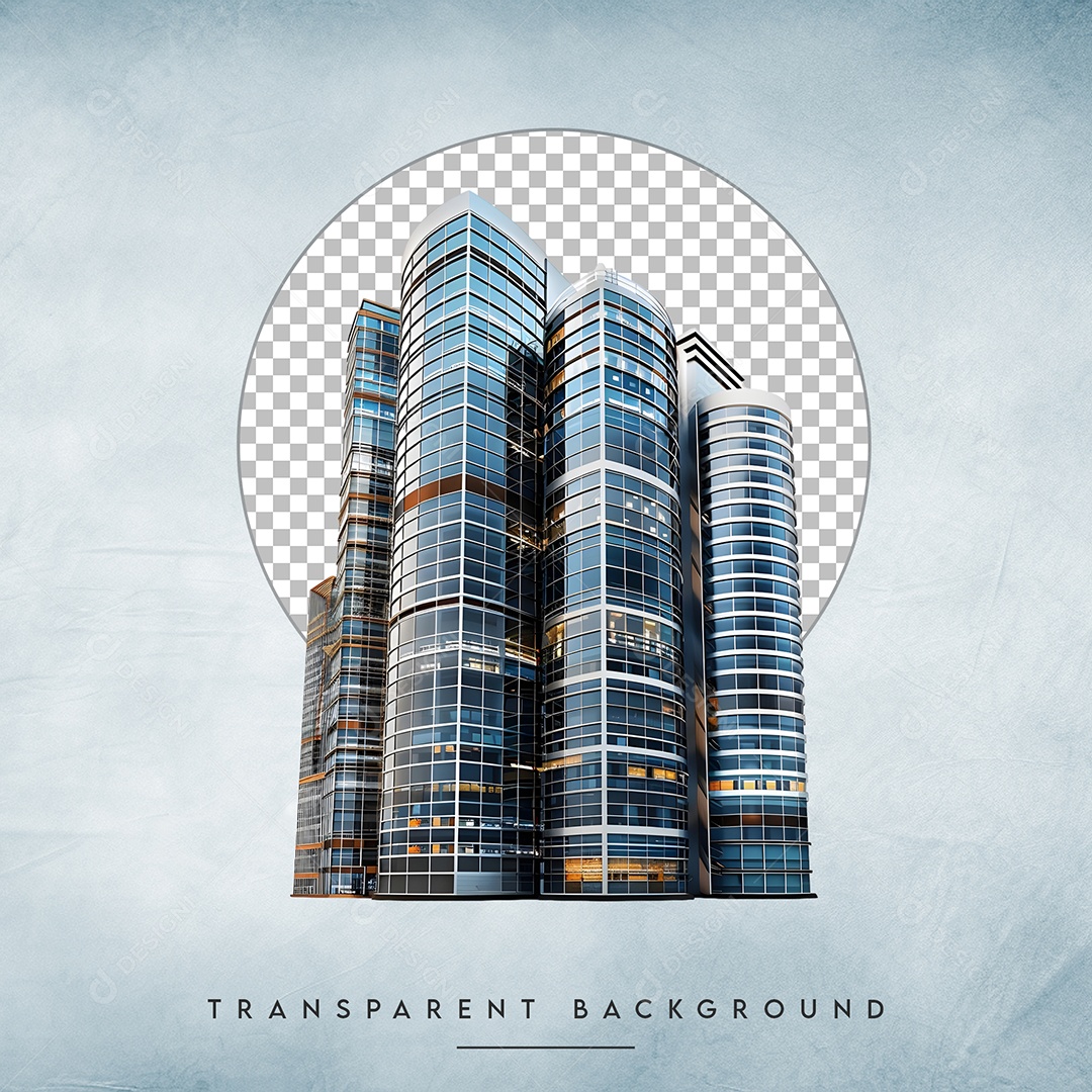 Elemento 3D Prédio Para Composição PSD