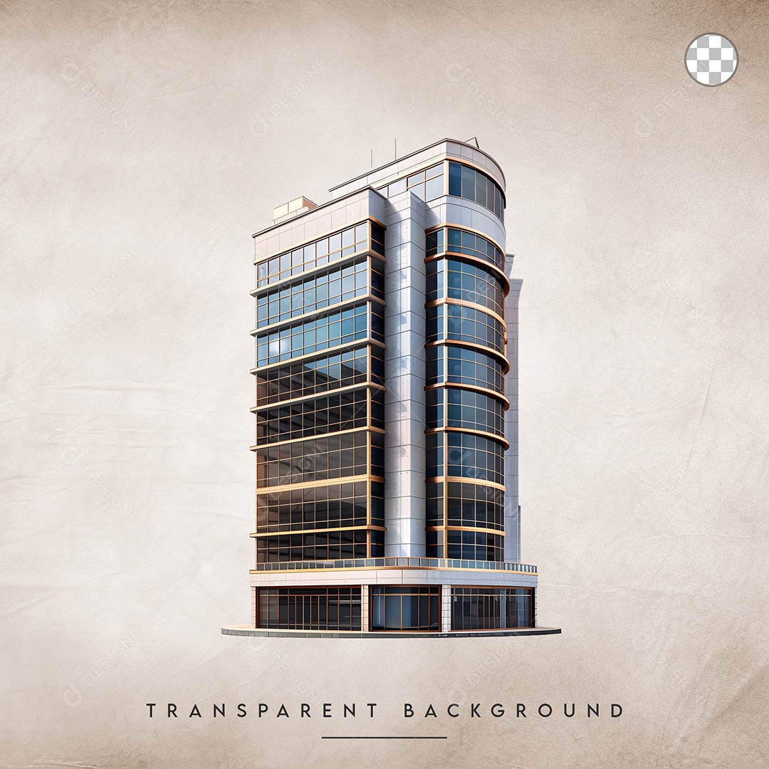 Elemento 3D Prédio Para Composição PSD