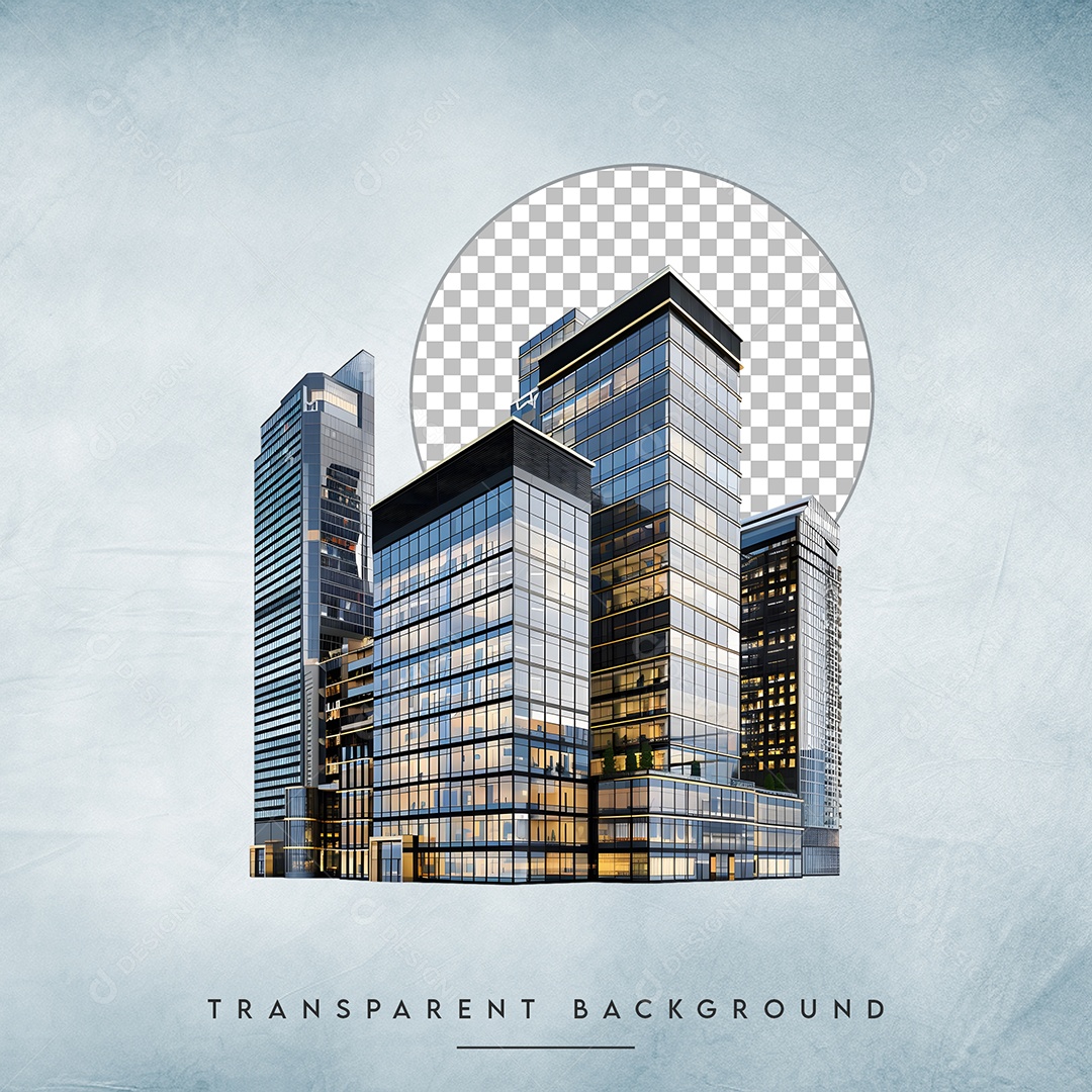 Elemento 3D Prédio Para Composição PSD