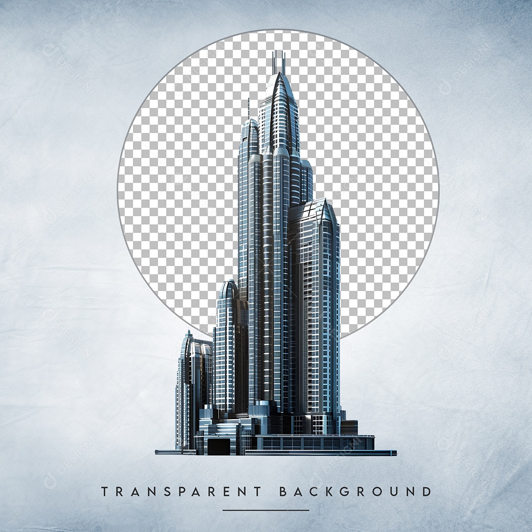 Elemento 3D Prédio Para Composição PSD