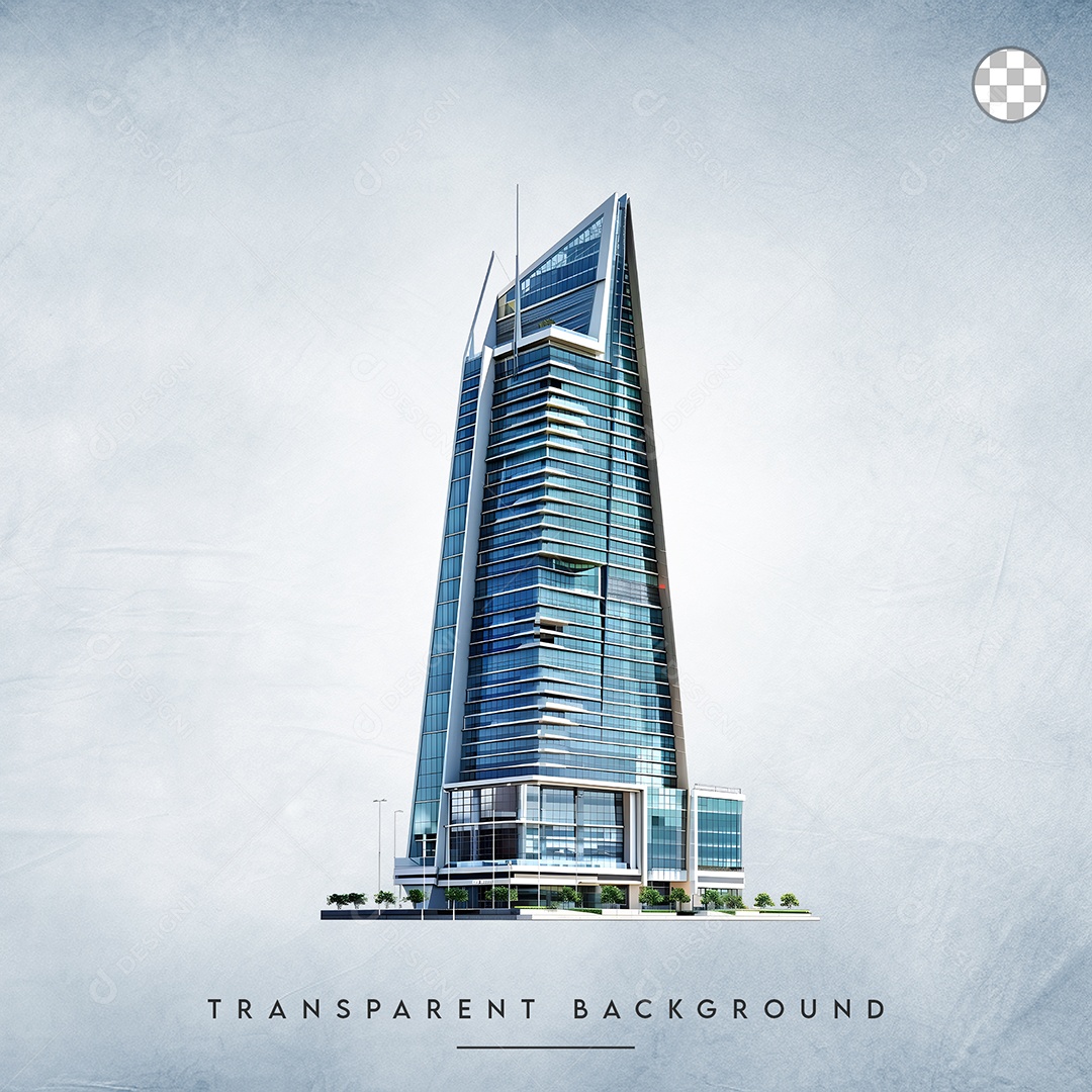 Elemento 3D Prédio Para Composição PSD