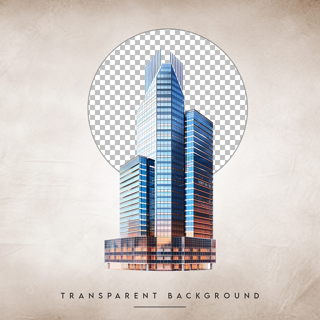 Elemento 3D Prédio Para Composição PSD